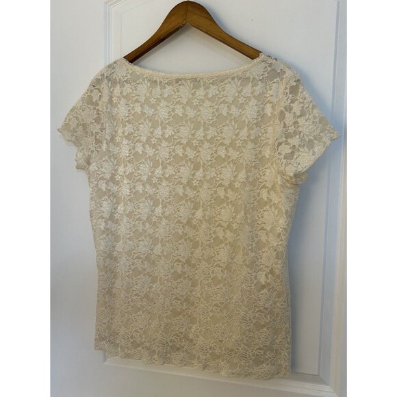 Vintage Sonoma Womens Shirt Extra Large Lace Coquette Feminine Cottage Core Y2k - Picture 3 of 10